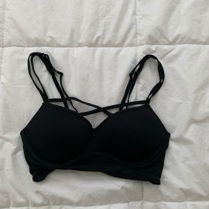 Black strap PINK bralette